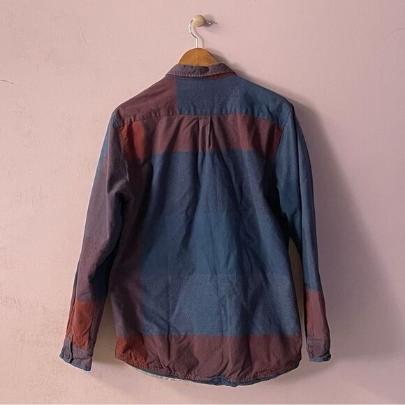Vans Men’s Quilted Blue & Burgundy Shirt Jacket Size L EUC - Picture 2 of 12